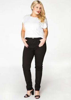 YOEK High-waist-Jeans Damen Slim-fit-Jeans Große Größen