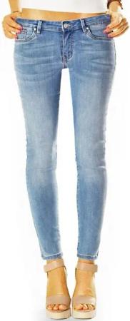 be styled Slim-fit-Jeans medium waist slim Jeans hellblaue Jeans stretch Hosen - Damen - j41L-1