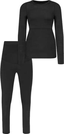normani Umstandsleggings Merino Unterwäsche Umstandsmode Garnitur Set Umstandspullover und Umstandshose aus RWS Merinowolle