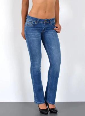 ESRA Bootcut-Jeans Damen Flared Jeans Bootcut Damen Jeanshose Schlaghose Schlagjeans B6 Bootcut Jeans Damen Low Waist Stretch Jeans Damen Schlag bis Übergröße