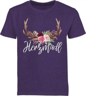 Shirtracer T-Shirt Herzmadl (1-tlg) Mode für Oktoberfest Kinder Outfit