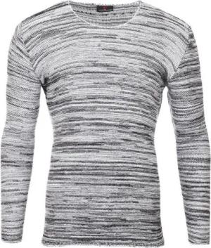 Reslad Strickpullover Reslad Strickpullover Herren-Pullover Melange Look Grobstrick-Pulli (1-tlg) Slim Fit Rundhalspullover für Männer