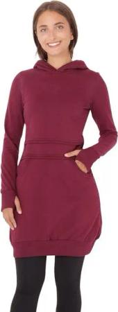 PUREWONDER Sweatkleid Kapuzenpullover-Kleid dr19 einfarbiges Hoodie-Kleid