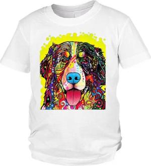 Tini - Shirts Print-Shirt Berner Sennenhund Kinder T-Shirt buntes Hunde Motiv Kinder Shirt : Bernese Mountain Dog