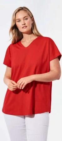GOLDNER T-Shirt Shirt mit V-Ausschnitt (CURVY)