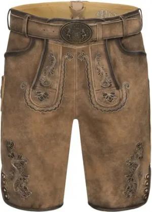 Nübler Trachtenlederhose Lederhose kurz Norbert in Braun von Nübler