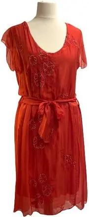 BZNA Sommerkleid Seidenkleid Sommer Herbst Kleid mit Muster