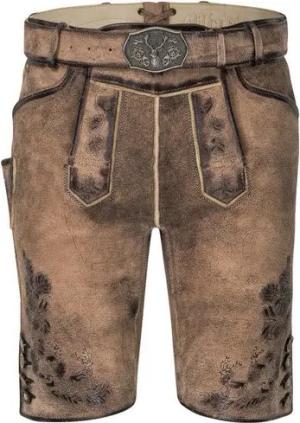 Nübler Trachtenlederhose Lederhose kurz Max in Hellbraun von Nübler