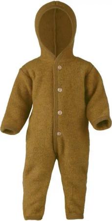 Engel Naturtextilien Overall (1-tlg) Baby Fleece Overall mit Kapuze aus Bio Merinoschurwolle