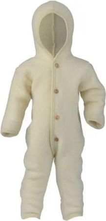 Engel Naturtextilien Overall (1-tlg) Baby Fleece Overall mit Kapuze aus Bio Merinoschurwolle