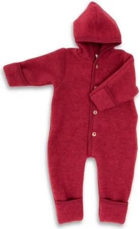 Engel Naturtextilien Overall (1-tlg) Baby Fleece Overall mit Kapuze aus Bio Merinoschurwolle