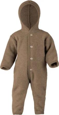 Engel Naturtextilien Overall (1-tlg) Baby Fleece Overall mit Kapuze aus Bio Merinoschurwolle