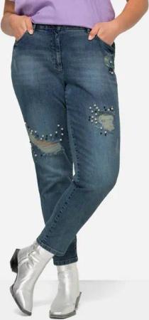Angel of Style Regular-fit-Jeans Jeans Slim Fit verzierte Destroy-Effekte 5-Pocket