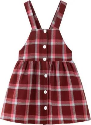 suebidou Midikleid Latzkleid Trägerkleid kariert Kleid halblang für Mädchen verspielt