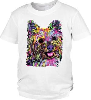 Tini - Shirts Print-Shirt Yorkshire Terrier Kinder Tshirt buntes Hundemotiv Kindershirt : Yorkie