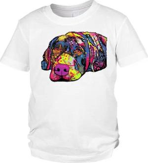 Tini - Shirts Print-Shirt Labrador Motiv Kinder Tshirt buntes Hundemotiv Kindershirt : Savvy Labrador