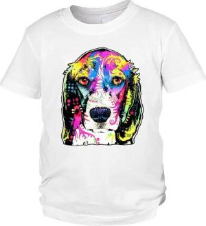 Tini - Shirts Print-Shirt Beagle Kinder Tshirt buntes Hundemotiv Kindershirt : Beagle