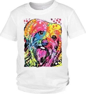 Tini - Shirts Print-Shirt Yorkshire Terrier Kinder Tshirt buntes Hundemotiv Kindershirt : York II