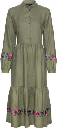 Reitmayer Blusenkleid Leinenkleid mit Blumenstickerei