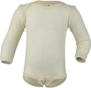 Engel Naturtextilien Langarmbody (1-tlg) Baby Langarm-Body aus Bio Merinoschurwolle / Seide