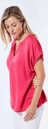 GOLDNER Schlupfbluse Bluse mit Tunika Ausschnitt