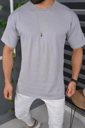 Megaman Jeans Oversize-Shirt T-Shirt Oversize Sommer T-Shirt Tee Long-Tee Basic Shirt