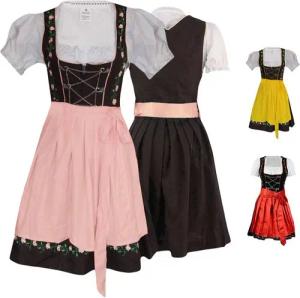 German Wear Dirndl GW1308 3-teiliges Mini Dirndl Dirndel Trachtenkleid