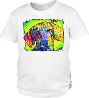 Tini - Shirts Print-Shirt Dackel Kinder Tshirt buntes Hundemotiv Kindershirt : Dachshund