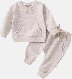 suebidou Langarmshirt & Hose 2 teiliges Outfit-Set Sweathirt und Hose Jogginganzug ungefüttert
