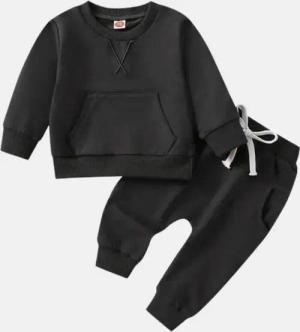 suebidou Langarmshirt & Hose 2 teiliges Outfit-Set Sweathirt und Hose Jogginganzug ungefüttert
