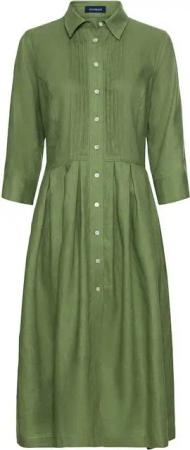 Highmoor Midikleid Leinenkleid mit Biesen