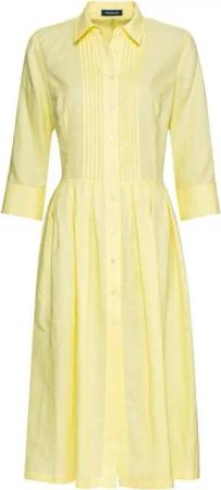 Highmoor Midikleid Leinenkleid mit Biesen