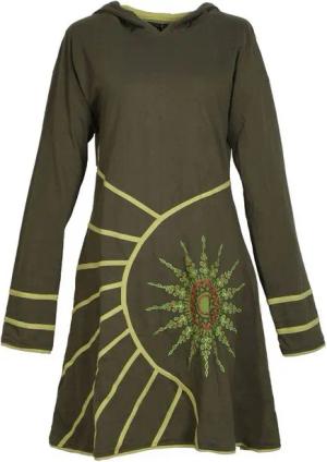 PUREWONDER Sweatkleid Langärmliges Kapuzenkleid aus Jersey Ganzjahreskleid