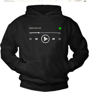 MAKAYA Kapuzenpullover Herren Sweatshirt mit Kapuze schwarz Kapuzenpulli Jungen Hoodie Pulli mit Druck