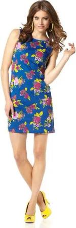 YESET Minikleid Topkleid Kleid Minikleid Blumen-Muster Mini ärmellos Gr. 32 217458