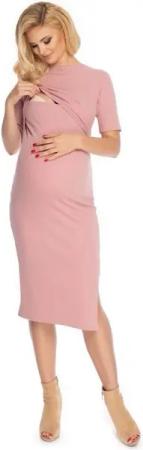 PeeKaBoo Maxikleid Umstandskleid Kleid für Schwangerschaft Kurzarm Sommerkleid