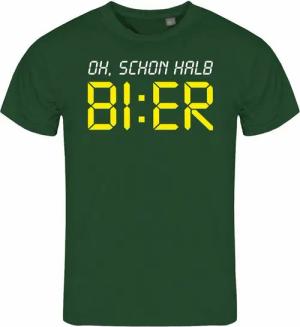 deinshirt Print-Shirt Herren T-Shirt Oh schon halb Bier Funshirt mit Motiv