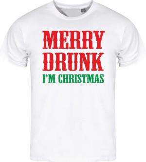 deinshirt Print-Shirt Herren T-Shirt Merry drunk im Christmas Funshirt mit Motiv