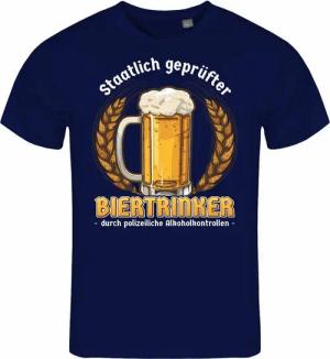 deinshirt Print-Shirt Herren T-Shirt Staatlich geprüfter Biertrinker Funshirt mit Motiv
