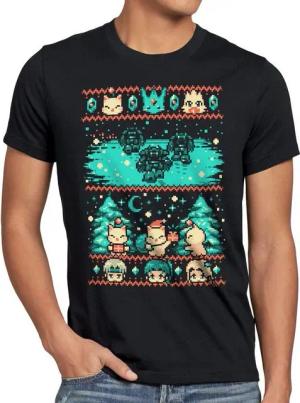 style3 T-Shirt Fantasy Pixel Christmas Sweater final ugly pulli weihnachtspullover