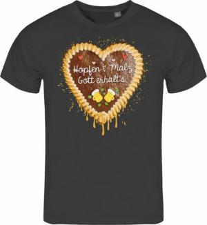 deinshirt Print-Shirt Herren T-Shirt Lebkuchenherz Hopfen und Malz Funshirt mit Motiv