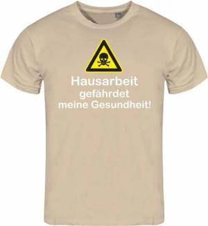 deinshirt Print-Shirt Herren T-Shirt Hausarbeit gefährdet meine Gesundheit Funshirt mit Motiv