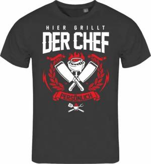 deinshirt Print-Shirt Herren T-Shirt Hier grillt der Chef noch persönlich Funshirt mit Motiv