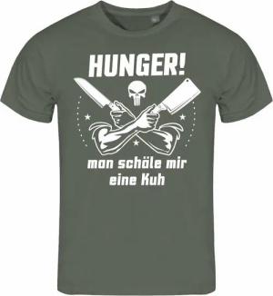 deinshirt Print-Shirt Herren T-Shirt HUNGER Man schäle mir eine Kuh Funshirt mit Motiv