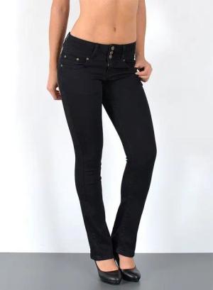 ESRA Bootcut-Jeans Low Waist Jeans Damen Bootcut Stretch Flared Jeans Wide Leg Jeans B2 Damen Jeans Schwarz Bootcut Jeans Damen Low Waist Jeans Wide Leg Damen