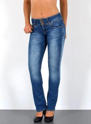 ESRA Bootcut-Jeans Low Waist Jeans Damen Bootcut Stretch Flared Jeans Wide Leg Jeans B2 Bootcut Jeans Damen Schlaghose weites Bein Flared Jeans Schlag Jeans