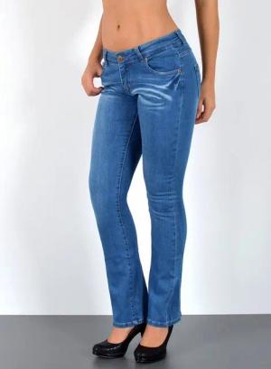 ESRA Bootcut-Jeans Low Waist Jeans Damen Bootcut Stretch Flared Jeans Wide Leg Jeans B2 Bootcut Jeans Damen Schlaghose weites Bein Flared Jeans Schlag Jeans