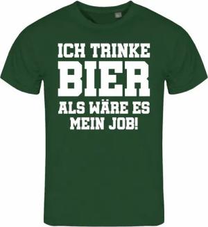 deinshirt Print-Shirt Herren T-Shirt Ich trinke Bier als wäre es mein Job Funshirt mit Motiv