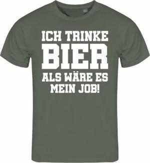 deinshirt Print-Shirt Herren T-Shirt Ich trinke Bier als wäre es mein Job Funshirt mit Motiv