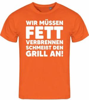 deinshirt Print-Shirt Herren T-Shirt Wir müssen Fett verbrennen schmeiß den Grill an Funshirt mit Motiv
